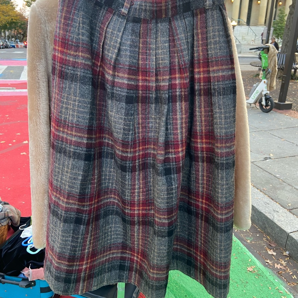 Vintage plaid Wool Skirt twin peaks grunge